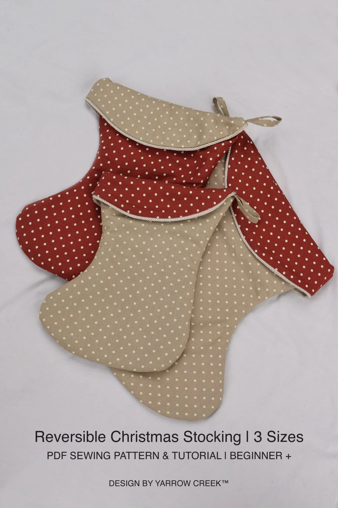Reversible Christmas Stocking PDF Pattern