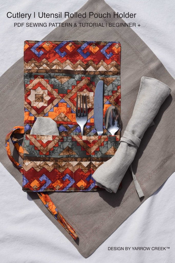 Cutlery | Utensil Rolled Holder PDF Sewing Pattern