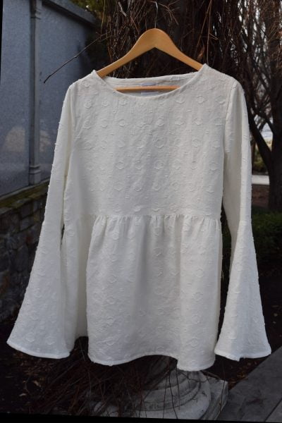 Winter White Linen Tunic | Medium