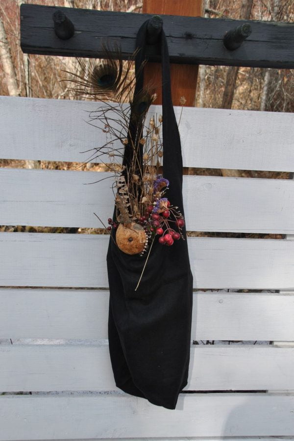 Black Linen Yoga | Tote Bag